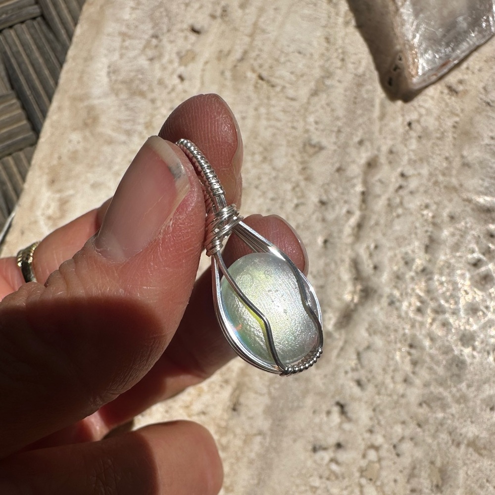 Sterling Silver Mystic Opal Necklace Pendant - Picture 7 of 9